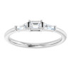 Platinum 1/4 CTW Natural Diamond Stackable Ring