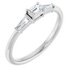 14K White 1/4 CTW Natural Diamond Stackable Ring