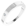 14K White .05 Natural Diamond Engravable Ring