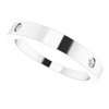 14K White .05 Natural Diamond Engravable Ring