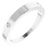 14K White .05 Natural Diamond Engravable Ring