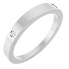 14K White .05 Natural Diamond Engravable Ring
