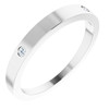 14K White .05 Natural Diamond Engravable Ring