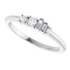 Platinum 1/8 CTW Natural Diamond Stackable Ring