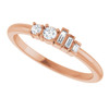 14K Rose 1/8 CTW Natural Diamond Stackable Ring