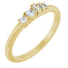 14K Yellow 1/8 CTW Natural Diamond Stackable Ring