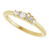 14K Yellow 1/8 CTW Natural Diamond Stackable Ring