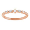 14K Rose 1/8 CTW Natural Diamond Stackable Ring