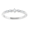 Platinum 1/8 CTW Natural Diamond Stackable Ring