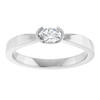 14K White 1/4 CT Natural Diamond Ring