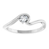 Sterling Silver 1/6 CT Lab-Grown Diamond  Ring