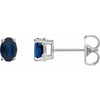 Platinum Natural Blue Sapphire Earrings |$1529