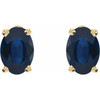 14K Yellow Lab-Grown Blue Sapphire Earrings