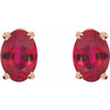 14K Rose Lab-Grown Ruby Earrings