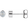 14K White 1/5 CTW Lab-Grown Diamond Bezel-Set Earrings