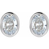 14K White 1/5 CTW Lab-Grown Diamond Bezel-Set Earrings