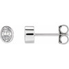 14K White 1/3 CTW Lab-Grown Diamond Bezel-Set Earrings