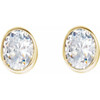 14K Yellow 1/3 CTW Lab-Grown Diamond Bezel-Set Earrings