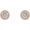14K Rose 1/8 CTW Lab-Grown Diamond Micro Bezel-Set Earrings