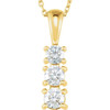 14 Karat Yellow Gold Lab Grown Diamond Necklace 1/2 CTW, 18 Inch, 3.4mm - $1,148