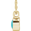 14 Karat Yellow Gold Natural Turquoise Bezel to Set Necklace 16-18 Inch - $726