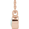 14 Karat Rose Gold Natural White Opal Bezel to Set Necklace 16-18 Inch - $727