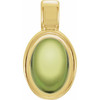 14K Yellow Natural Peridot Pendant