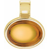 14 Karat Yellow Gold Natural Citrine Gemstone Cabochon Pendant | $334
