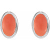 Sterling Silver Natural Pink Coral Earrings |$199