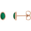 14 Karat Rose Gold Lab Grown Emerald Earrings |$335