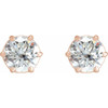 14K Rose 1 1/2 CTW Natural Diamond Stud Earrings