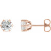 14K Rose 1 1/2 CTW Natural Diamond Stud Earrings
