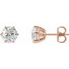 14K Rose 2 CTW Natural Diamond Stud Earrings