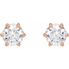 14K Rose 3/4 CTW Natural Diamond Stud Earrings