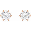 14K Rose 1 CTW Natural Diamond Stud Earrings