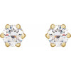 Round 6-Prong Stud Earrings