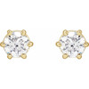 Round 6-Prong Stud Earrings