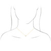 Rhodium to Plated Sterling Silver Natural Blue Zircon Solitaire Necklace 16 Inch - $216