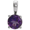14 Karat White Gold 5 mm Natural Amethyst Gemstone 16-18" Necklace | $219