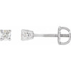 Natural Diamond Earrings in Platinum 1/4 Carat Diamond Stud Earrings