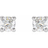 Natural Diamond Earrings in Platinum 1/4 Carat Diamond Stud Earrings