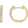 14K Yellow 1/2 CTW Lab-Grown Diamond Hoop Earrings