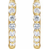 14K Yellow 1/2 CTW Lab-Grown Diamond Hoop Earrings