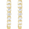 14K Yellow 1/3 CTW Lab-Grown Diamond Hoop Earrings