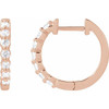 14K Rose 1/3 CTW Lab-Grown Diamond Hoop Earrings