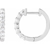 14K White 1/3 CTW Lab-Grown Diamond Hoop Earrings