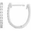 14K White 1/3 CTW Lab-Grown Diamond Hoop Earrings