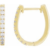 14K Yellow 1/2 CTW Lab-Grown Diamond Hoop Earrings