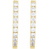 14K Yellow 1/2 CTW Lab-Grown Diamond Hoop Earrings