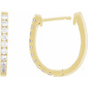 14K Yellow 1/2 CTW Lab-Grown Diamond Hoop Earrings